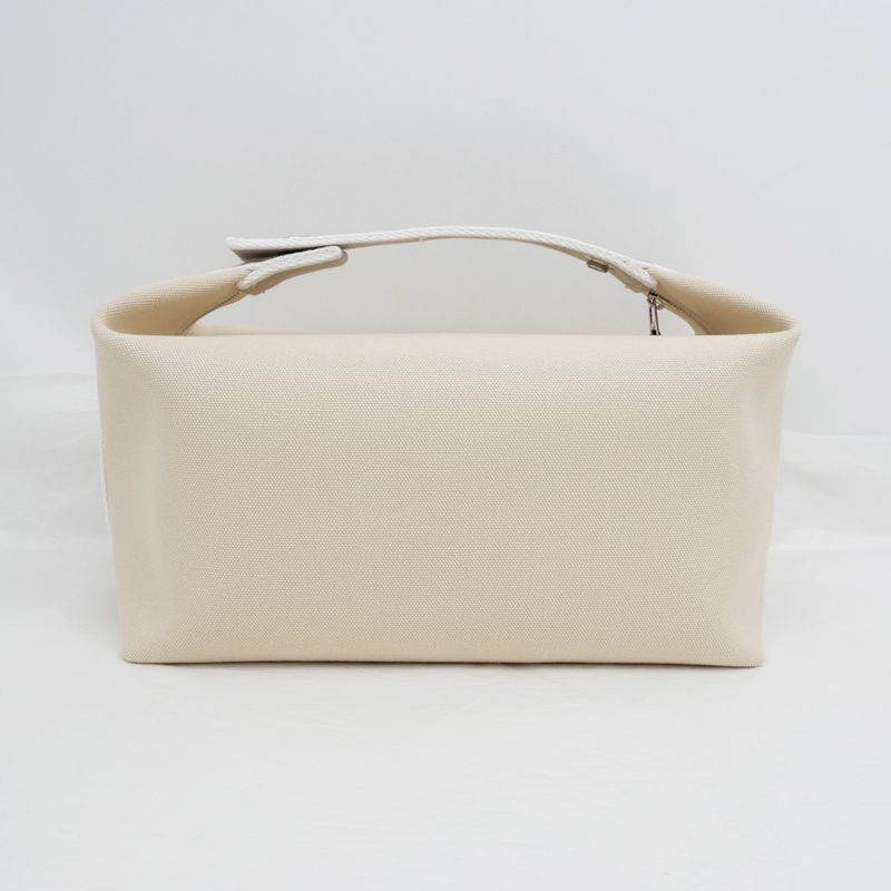 Hermes Brid A Black GM Natural Handbag Pouch Beige — view 4