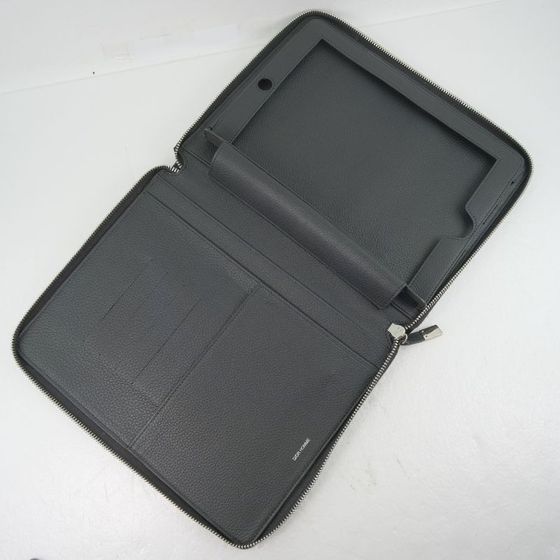 Dior Homme Document Case Calf Black Clutch Bag — view 6
