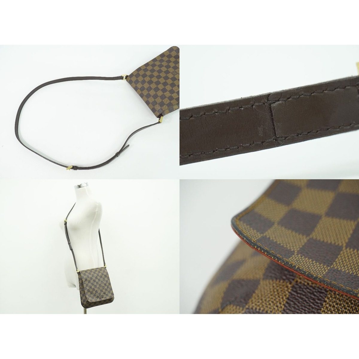 Louis Vuitton LV Musette Salsa Long Damier Ebene Shoulder Bag Pochette Brown — view 6