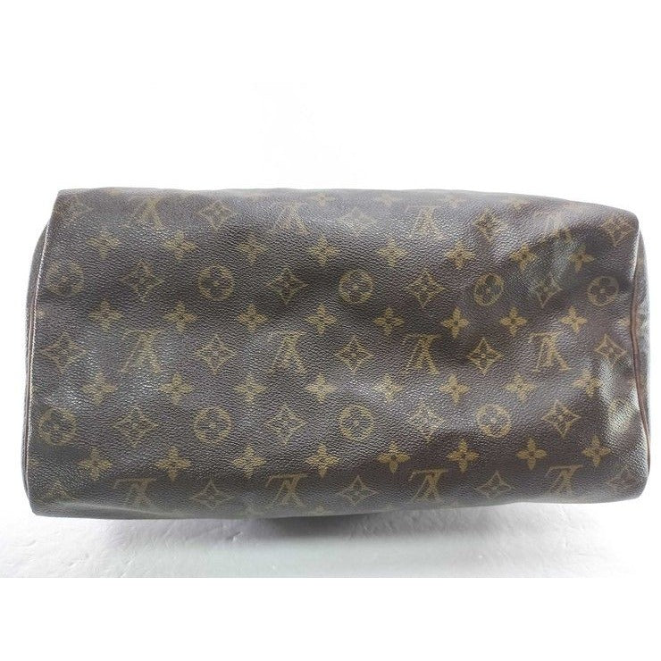 Louis Vuitton Handbag Speedy 35 Brown Monogram Canvas Mini — view 7