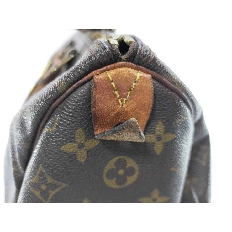 Louis Vuitton Handbag Speedy 35 Brown Monogram Canvas Mini — view 8