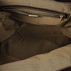 Fendi Large Zucca Shopping Tote Tongue Dark Brown Canvas Tan — view 9