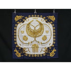 Hermes les Cavaliers D'or Carre 90 Silk Large Scarf Shawl Navy — view 2