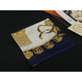 Hermes les Cavaliers D'or Carre 90 Silk Large Scarf Shawl Navy