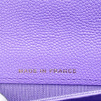 Chanel CC Timeless Caviar Flap Wallet Chain Purse Purple Bag — view 8