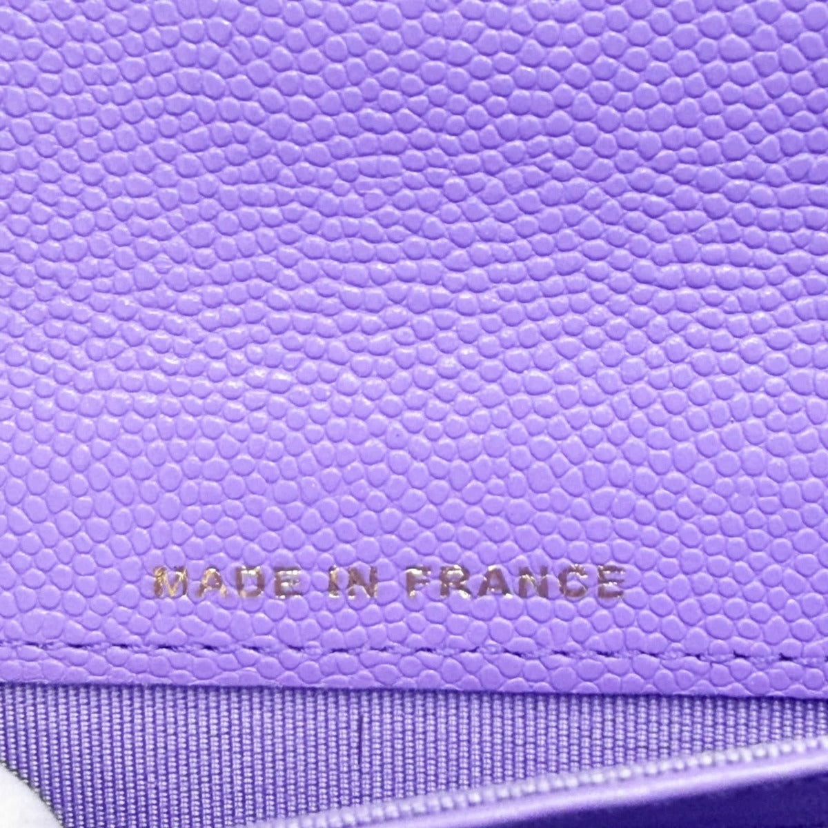 Chanel CC Timeless Caviar Flap Wallet Chain Purse Purple Bag — view 8