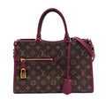 Louis Vuitton Popincourt PM Monogram Leather Brown Bordeaux Handbag Gold