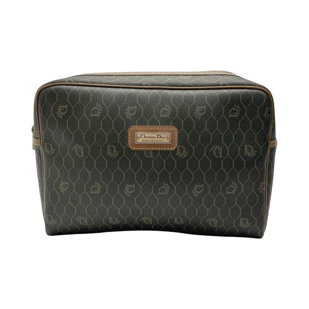 Christian Dior Honeycomb Pattern Clutch Bag Black Second Vintage