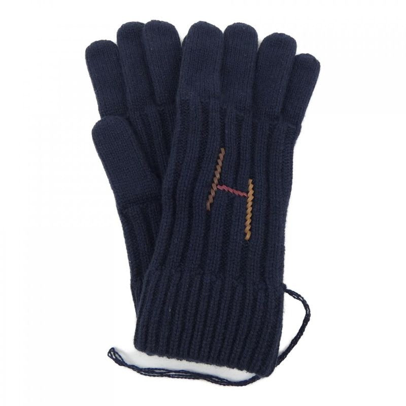 Hermes Cashmere Knit Navy Blue Glove