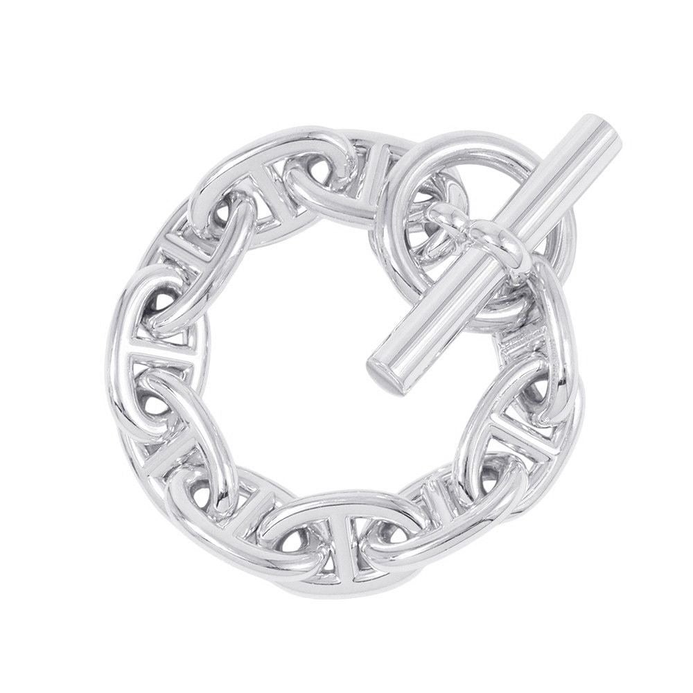 Hermes Bracelet Chaine D'ancre TGM 10 Links Silver