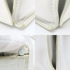 Loewe Tote Bag Crown Logo Stitch Leather Plastic White Studded Shopper — view 4