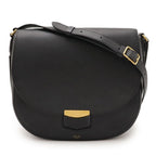 Celine Trotter-medium Shoulder Bag Crossbody Leather Black Gold Hardware — view 2
