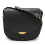 Celine Trotter-medium Shoulder Bag Crossbody Leather Black Gold Hardware