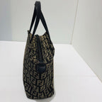 Fendi Mini Handbag 8 Bn105 Zucca Pattern Pouch Brown Canvas Xleather — view 5