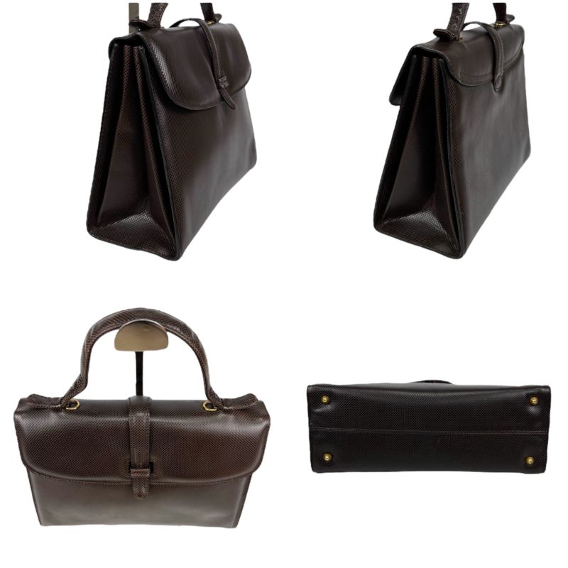 Bottega Veneta Marco Polo 2-Way Top Handle Bag Shoulder Dark Brown Leather — view 4