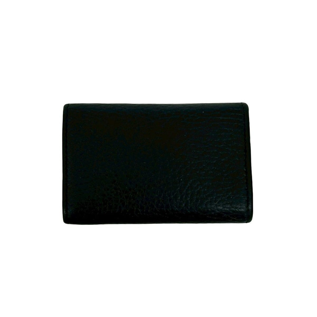 Gucci GG Marmont Logo Leather Trifold Key Case Key Cover Key Ring Black — view 2
