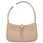 Saint Laurent Shoulder Bag Buckle Cassette Mini Leather Pink Beige Gold Le 5 A 7