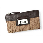 Dior Key Pouch Coin Case Street Chic Beige Brown — view 2