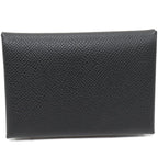 Hermes Coin Case Foldable Card Calvi Duo Epson Black Silver Hardware — view 3