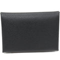 Hermes Coin Case Foldable Card Calvi Duo Epson Black Silver Hardware