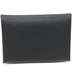 Hermes Coin Case Foldable Card Calvi Duo Epson Black Silver Hardware