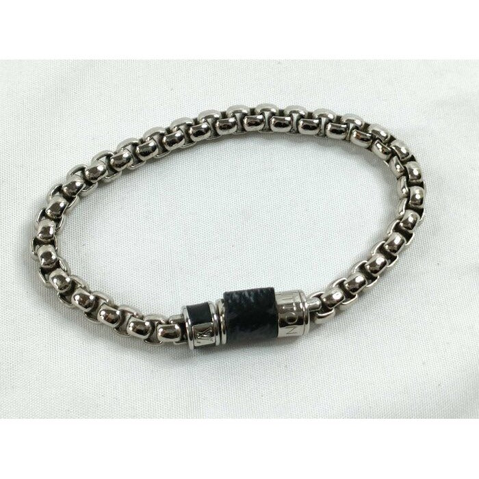 Louis Vuitton Bracelet Chain Monogram-eclipse Silver Metal