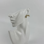 Chanel CC Logo Star Motif Earrings Gold Vintage — view 3