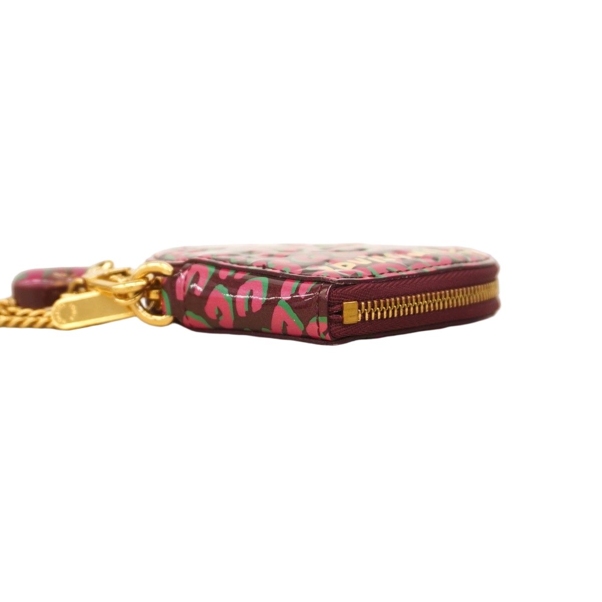 Louis Vuitton Coin Case Vernis Leopard Portomonecle Bordeaux Pink — view 2