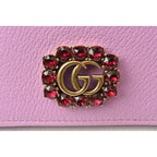Gucci Mini Wallet Coin Case Folded GG Marmont Rhinestone — view 3