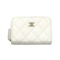 Chanel Coin Case Coco Mark Ap0216 Caviar Leather White
