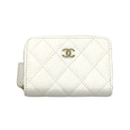 Chanel Coin Case Coco Mark Ap0216 Caviar Leather White