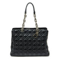 Dior Soft Shopping Tote Black Matelasse Lambskin Leather