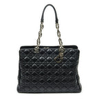 Dior Soft Shopping Tote Black Matelasse Lambskin Leather — view 2