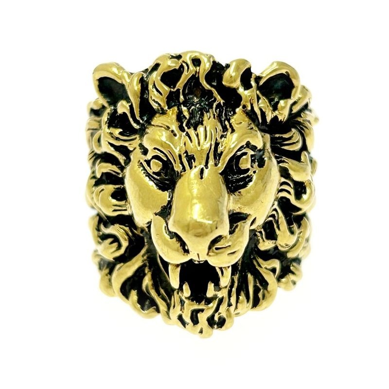 Gucci GP Lion Head Ring Gold — view 2