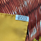 Hermes Scarf Silk Carre 90 Vendanges Grape Harvest Pattern Yellow — view 8