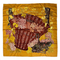 Hermes Scarf Silk Carre 90 Vendanges Grape Harvest Pattern Yellow
