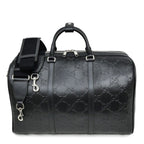 Gucci GG Embossed Boston Bag Black Leather 2-Way — view 2