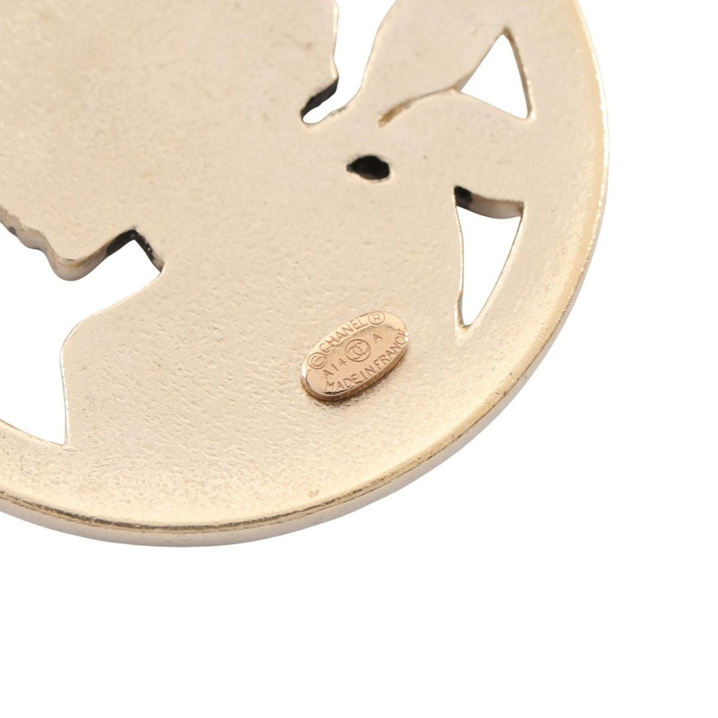 Chanel Brooch Mademoiselle CC Logo — view 3