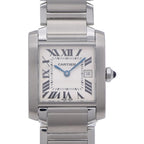 Cartier Tank Francaise MM Quartz Watch SS Silver