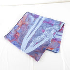 Hermes Scarf Carre 90 Silk Brides de Gala en Finesse Blue Purple