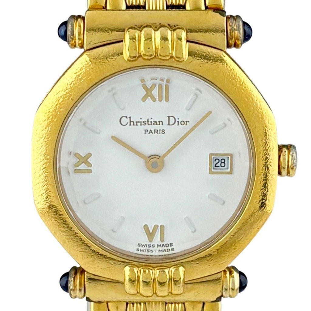 Dior Octagon Watch SS Quartz White