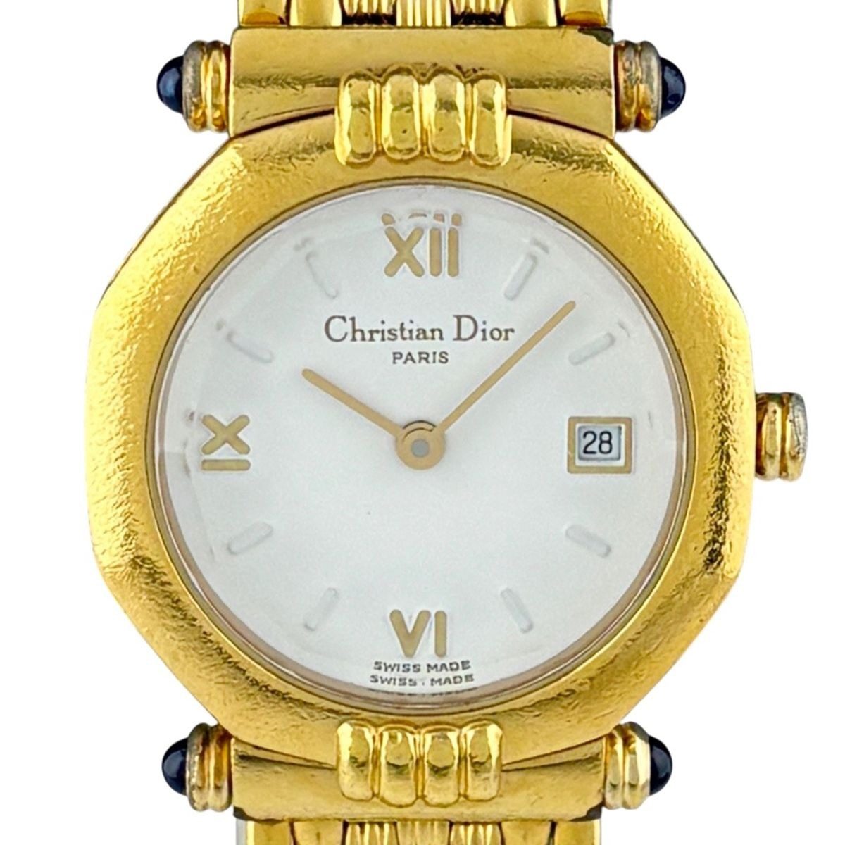 Dior Octagon Watch SS Quartz White