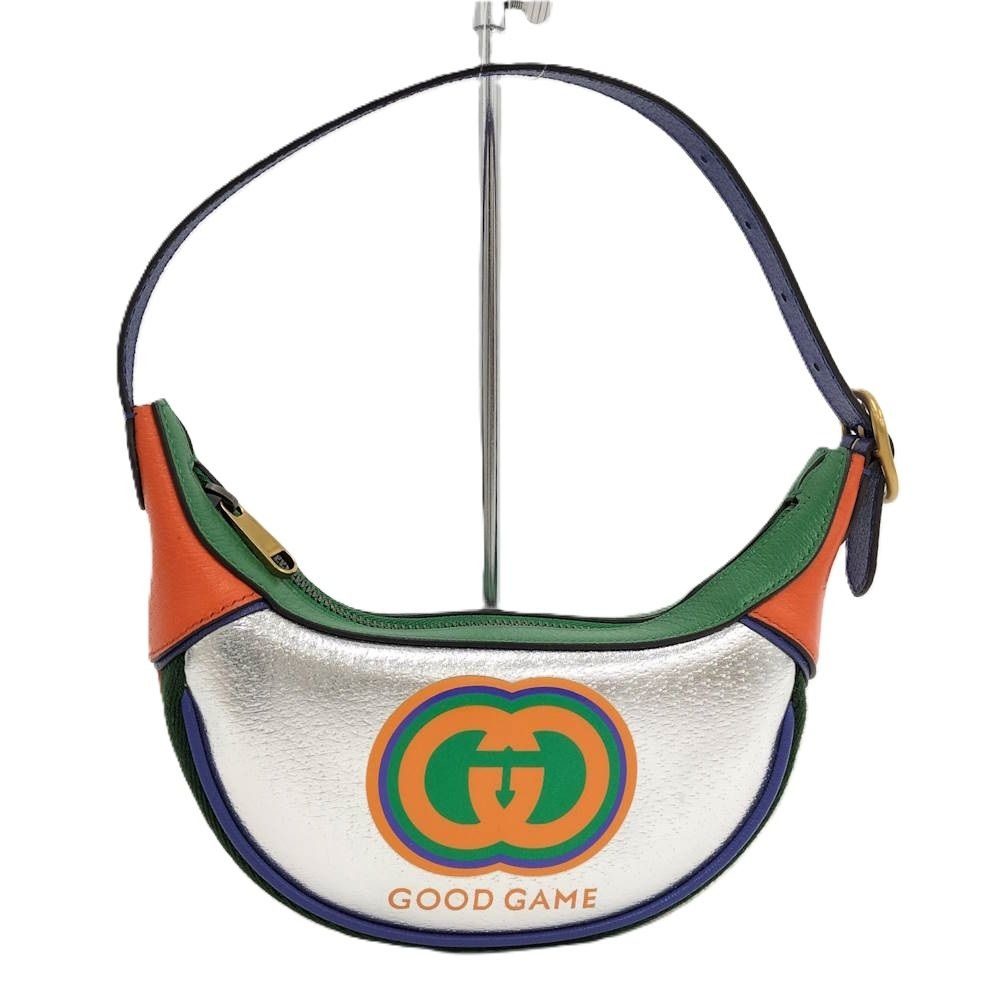 Gucci Game Mini Bag Half Moon Leather Multicolor