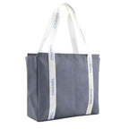 Chanel Logo Sport Line Nylon Gray Tote Bag — view 3