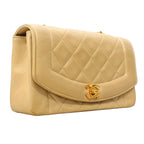 Chanel Shoulder Bag Diana Lambskin Beige Gold — view 2