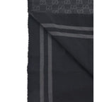 Gucci Scarf Wool Black X Gray — view 3