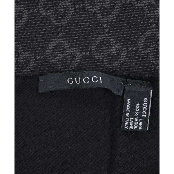 Gucci Scarf Wool Black X Gray — view 4