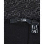 Gucci Scarf Wool Black X Gray — view 4