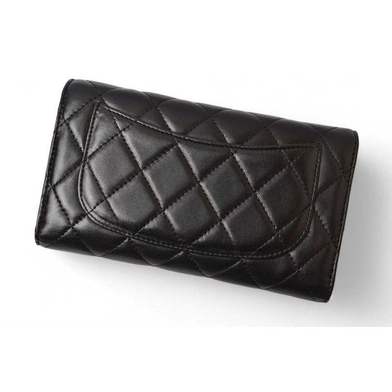 Chanel Wallet Trifold Timeless Classic Quilted Caviar — view 6