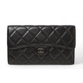 Chanel Wallet Trifold Timeless Classic Quilted Caviar